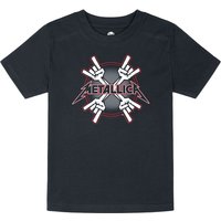 Metallica T-Shirt - Metal-Kids - Crosshorns - 92 bis 164 - für Mädchen & Jungen - Größe 164 - schwarz  - Lizenziertes Merchandise! von metallica