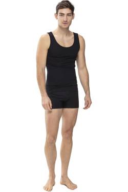 Mey Casual Cotton Regular Fit Unterhemd schwarz, Einfarbig von mey