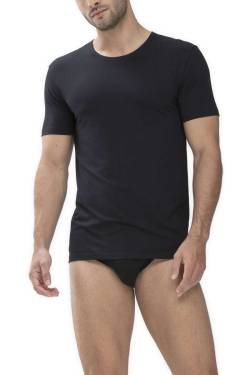 Mey Dry Cotton Regular Fit T-Shirt Rundhals schwarz, Einfarbig von mey