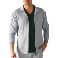 Mey Herren Sweatjacke grau Baumwolle meliert von mey