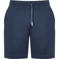 Mey Herren Sweatshorts blau Baumwolle unifarben von mey