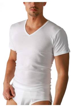 Mey Noblesse Regular Fit T-Shirt V-Ausschnitt weiss, Einfarbig von mey