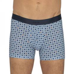 Mey Trunk-Shorty Blau mit graphischem Design von mey