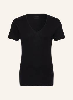 Mey V-Shirt Serie Sensual Cotton schwarz von mey