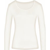 mey Emotion Langarmshirt, U-Ausschnitt, Microfaser, für Damen, weiß, 42 von mey