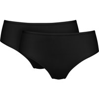 mey Pure Sense Hipster, uni, 2er-Pack, für Damen, schwarz, 36/38 von mey