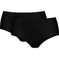 mey Pure Sense Taillenslip, uni, 2er-Pack, für Damen, schwarz, 50/52 von mey