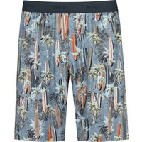 mey Surfer Paradise Schlafanzug-Hose, Logo-Bund, Allover-Print, für Herren, blau, S von mey