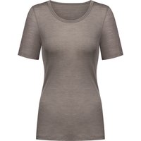 mey T-Shirt, uni, U-Ausschnitt, für Damen, braun, 44/46 von mey