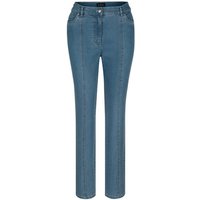 meyermode Regular-fit-Jeans Jeans Slim Fit 5-Pocket Ziernähte von meyermode
