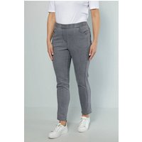 meyermode Regular-fit-Jeans Jeans Slim Fit Ziernaht 4-Pocket Elastikbund von meyermode
