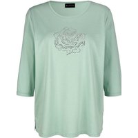 meyermode Rundhalsshirt T-Shirt Rosen-Motiv Rundhals 3/4-Ärmel von meyermode