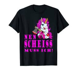 Damen Faules Sarkasmus Freundin Lustiges Einhorn Spruch T-Shirt von mh-artworx