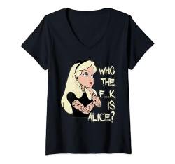 Damen Who the F..k is Alice? T-Shirt mit V-Ausschnitt von mh-artworx