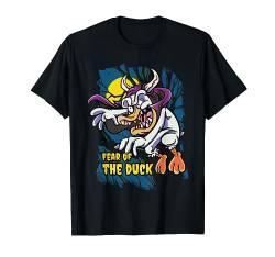 Fear of the duck, Parodie, Ente, Heavy, Metal T-Shirt von mh-artworx