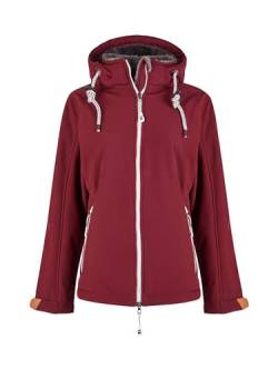 mh michael heinen Damen Softshelljacke Kiel, Funktionsjacke, Herbstjacke, Winterjacke mit Kapuze, gefüttert, winddicht, wasserdicht bordeaux 44 von mh michael heinen