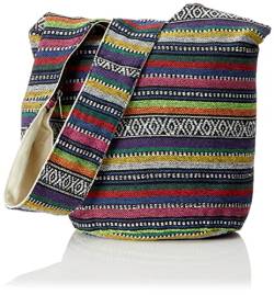 Bohmian Style Schultertaschen Umhängetasche Reise Canvas Bucket Bag bedruckte Tasche Ethnic Style Bag Frauen Baumwolle Hobo Sling Bag (A026#935) von miaomiaojia