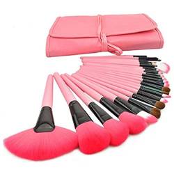 n/a 24-teiliges Make-up-Pinsel-Set mit Pinselbeutel-Puder-Lidschatten-Lippenpinsel-Schönheits-Kosmetik-Werkzeug-Kit (Color : D) von mifdojz