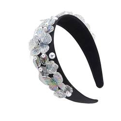 n/a Acryl transparent mit Perlen Personalisiertes Haarband Damen Casual Haarschmuck Kopfschmuck von mifdojz