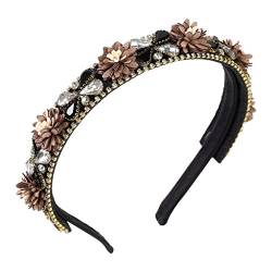 n/a Blume Stirnband Temperament Persönlichkeit Strass Damen Party Stirnband Braut Haarschmuck ( Color : C , Size : One Size ) von mifdojz