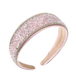 n/a Breitkrempiges Strass-Stirnband, glänzender voller Kristallkopf, Hoop, Frauen, Haarschmuck, Turban-Kopfbedeckung ( Color : C , Size : One Size ) von mifdojz