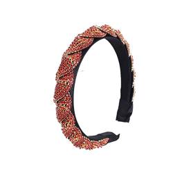 n/a Farbe mit Drill Claw Chain Cross Winding Stirnband Temperament Prom Headwear Hair Hoop (Color : G, Size : One Size) von mifdojz