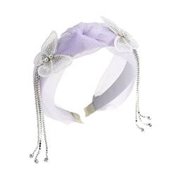 n/a Frauen Perle geknotet Stirnband Haarband Haarbänder Mädchen Bogen Ohren Stirnbänder Haarschmuck ( Color : A , Size : One Size ) von mifdojz