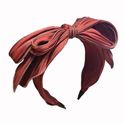 n/a Haarband Weiblich Koreanisch Temperament All-Match Out Bow-Knot Wide-Side Press Hair Stirnband Net Red Gleich (Color : A) von mifdojz