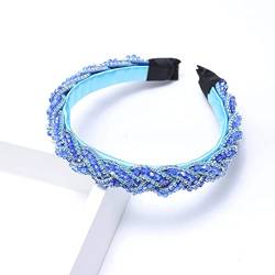n/a Hair Hoop Crystal Strass Shiny Delicate Braid Hair Accessoires Full Drill Hoop Prom Catwalkhair (Color : A) von mifdojz
