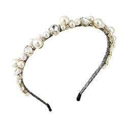 n/a Handgefertigte Perle Strass Haarband Frauen glänzende Perlen Stirnband Braut Haarband Haarschmuck ( Color : C , Size : One Size ) von mifdojz