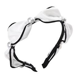n/a Handgefertigter Stoff Perlen Stirnband Schleife Haarband Frauen Stirnband Dame Mädchen Kopfband einfarbig ( Color : D ) von mifdojz