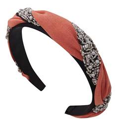 n/a Kreuzknoten-Haarband mit Stoff, Frauen-Stirnbänder Kreuz-Haarband elastisch (Color : C) von mifdojz