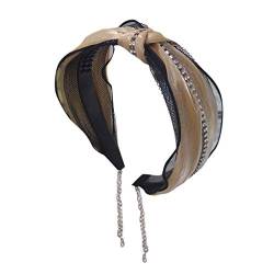 n/a Niedliche Knoten-Stirnbänder for Frauen – Haarreifen, Kreuzknoten-Haarband mit Stoff (Color : A) von mifdojz