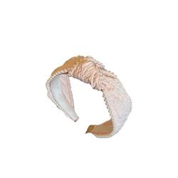 n/a Perle Stirnband Temperament süße Haarschmuck Haarnadel Netz Promi Persönlichkeit Retro Haarband Stirnband weiblich (Color : A) von mifdojz
