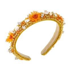 n/a Perlen-Muschel-Blumen-Stirnband Bowknot Pearl Hairbands Hair Hoops Holder Ornament Head Band Accessories ( Color : C , Size : One Size ) von mifdojz