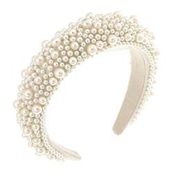n/a Perlenstirnband Handgemachte Imitationsperle Haarband Frauen Volle Perle Perlen Brautkrone Haarband Haarschmuck ( Color : B , Size : One Size ) von mifdojz