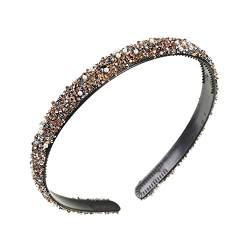 n/a Stirnband Damen Strass Perle 1cm Glänzend Stirnband Haarschmuck Kopfbedeckung ( Color : A , Size : One Size ) von mifdojz