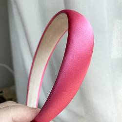 n/a Weiblicher Lünette Kopf Seide Gepolstertes Stirnband for Frauen Festes Dickes Haarband Haarband Baumwollmischungen Stirnbänder (Color : L) von mifdojz