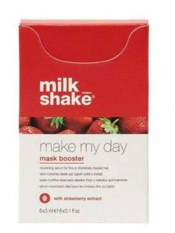 Milk Shake Make My Day Mask Booster mit Erdbeerextrakt 6 x 3 ml - Pflegendes Serum für dünnes oder behandeltes Haar von milk_shake