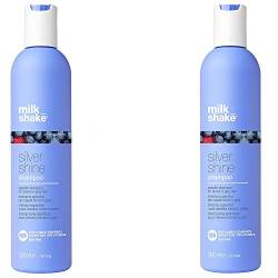 Milk Shake Silver Shampoo Duo Pack 2 x 300 ml Shampoo, speziell für blondes oder graues Haar, 600 ml, kostenlose Lieferung von milk_shake
