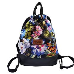 millybo BOOLI Beutel Beuteltasche Sportbeutel Rucksack Damen Motiv Blumen Backpack Turnbeutel (700.001) von millybo