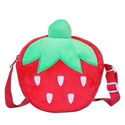 Plüsch-Umhängetasche, Umhängetasche Für Kinder, Karotten-Erdbeer-Crossbody, Mädchen-Umhängetasche, Kinder-Umhängetasche, Niedliche Umhängetasche, Plüsch-Crossbody-Tasche Für Mädchen von mimika