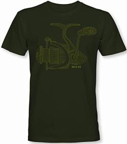 Angler T-Shirt: Fish It - Geschenk für Fischer und Angler - Geschenk für Angler - Anglerbekleidung Herren - Angelkleidung Männer - Angeln - Anglerin - Fisch - Grau - Army (3XL) von minifan