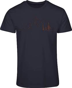 Berg T-Shirt Herren : Berg-Gipfel - Kletter T-Shirt Männer - Geschenk für Wanderer - Bergsteiger Outdoor Ausrüstung (S) von minifan