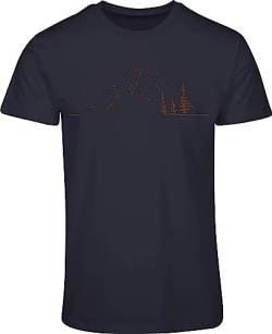 Berg T-Shirt Herren : Berg-Gipfel - Kletter T-Shirt Männer - Geschenk für Wanderer - Bergsteiger Outdoor Ausrüstung (XL) von minifan