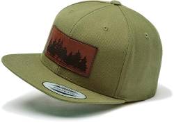 Cap Herren Flexfit Snapback : Woodland - Kappi für Naturliebhaber Damen Baseball Cap Kappe Mütze Outdoor Natur Wald Kletter Ausrüstung Wander Zubehör (Buck) von minifan