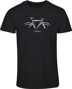 Fahrrad T-Shirt Herren : Ride - Fahrrad Sport Shirts Herren - Mountainbike Rennrad Shirt MTB Fahrrad-Trikot - Geschenk für Fahrrad-Fahrer (3XL) von minifan