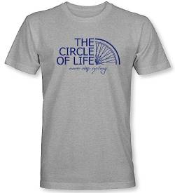 Fahrrad T-Shirt Herren : The Circle of Life - Sport Tshirts Herren - Mountainbike Rennrad Shirt MTB (S) von minifan