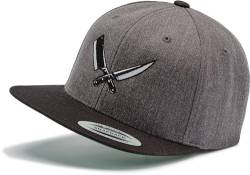Flexfit Snapback Cap : Butcher-Messer - Outdoor Basecap Herren & Damen Baseball Cap Kappe Mütze Grillen Kochmütze (Charcoal/Black) von minifan