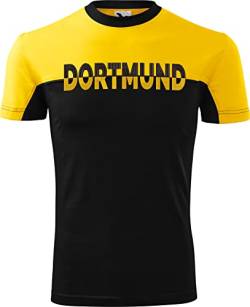 Fußball T-Shirt : Dortmund – Druck in Stickoptik - Shirt Fußball Fanartikel Fanshop Dortmund-Fan (XL) von minifan